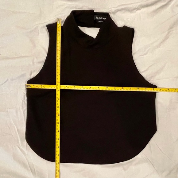 Bebe Black Backless Crop Top - Picture 2 of 4